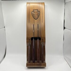 Old Vintage NOS Flint Cutlery Knives Knife Blade‎ Stainless Vanadium Set W/Block